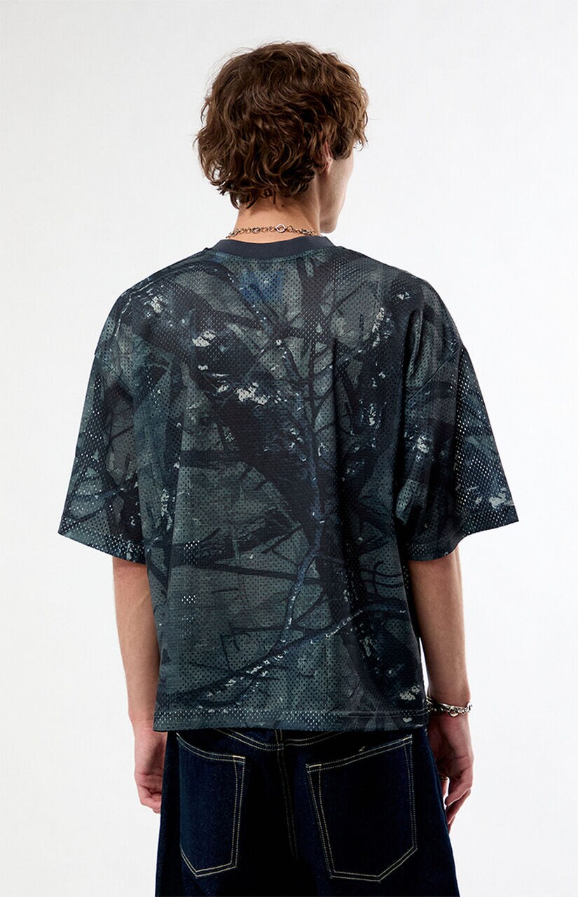 Emblem Logo Tree Camo Mesh Short Sleeve Jersey