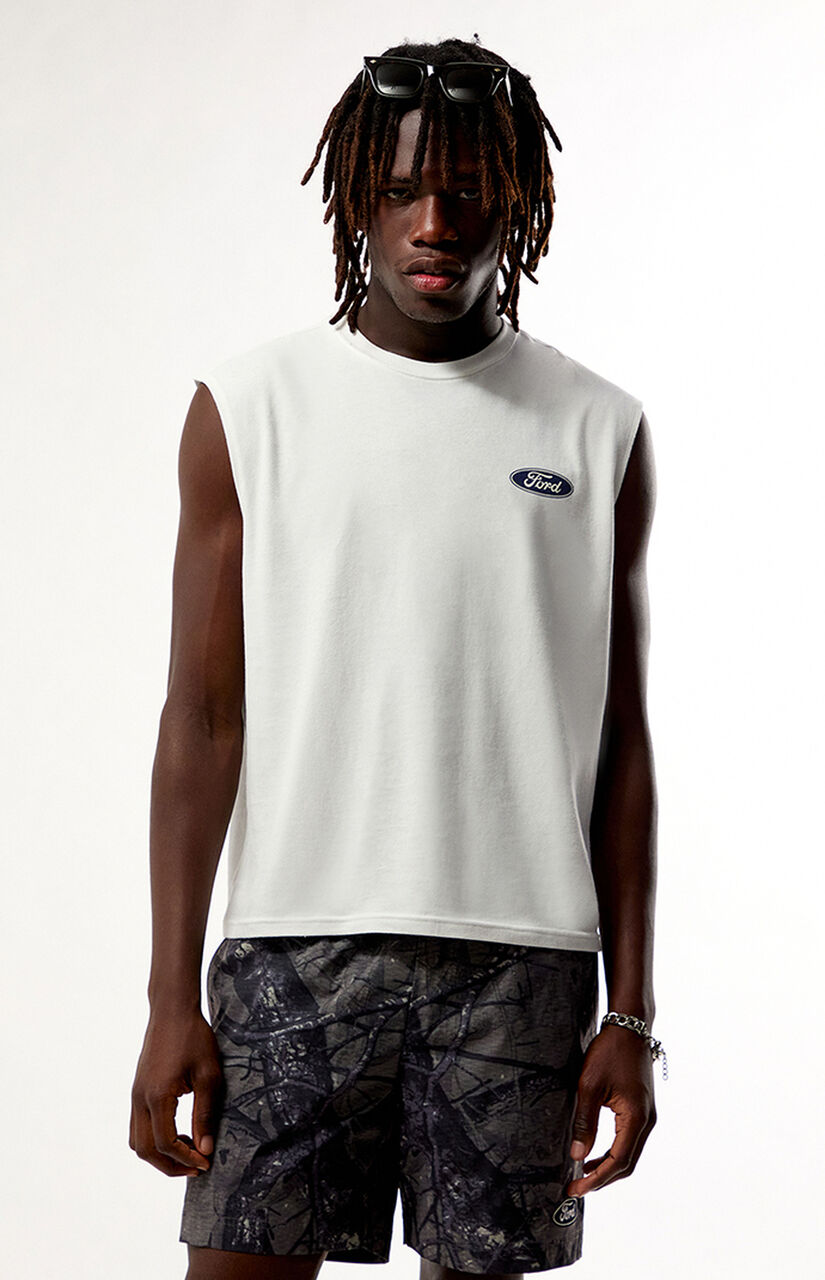 White Craft Cutoff T-Shirt