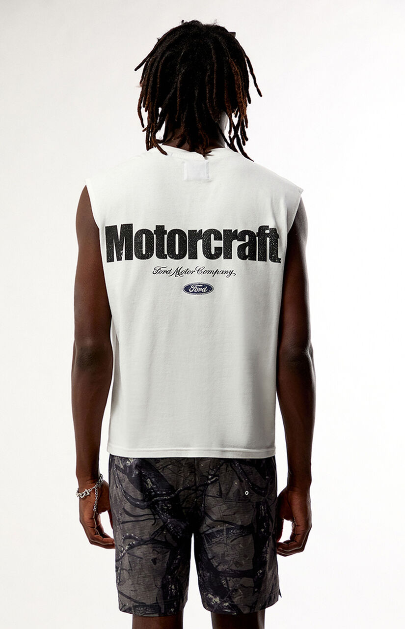 White Craft Cutoff T-Shirt