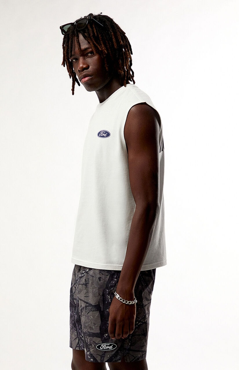 White Craft Cutoff T-Shirt