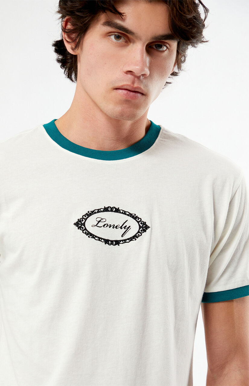 Lonely Embroidered Ringer T-Shirt