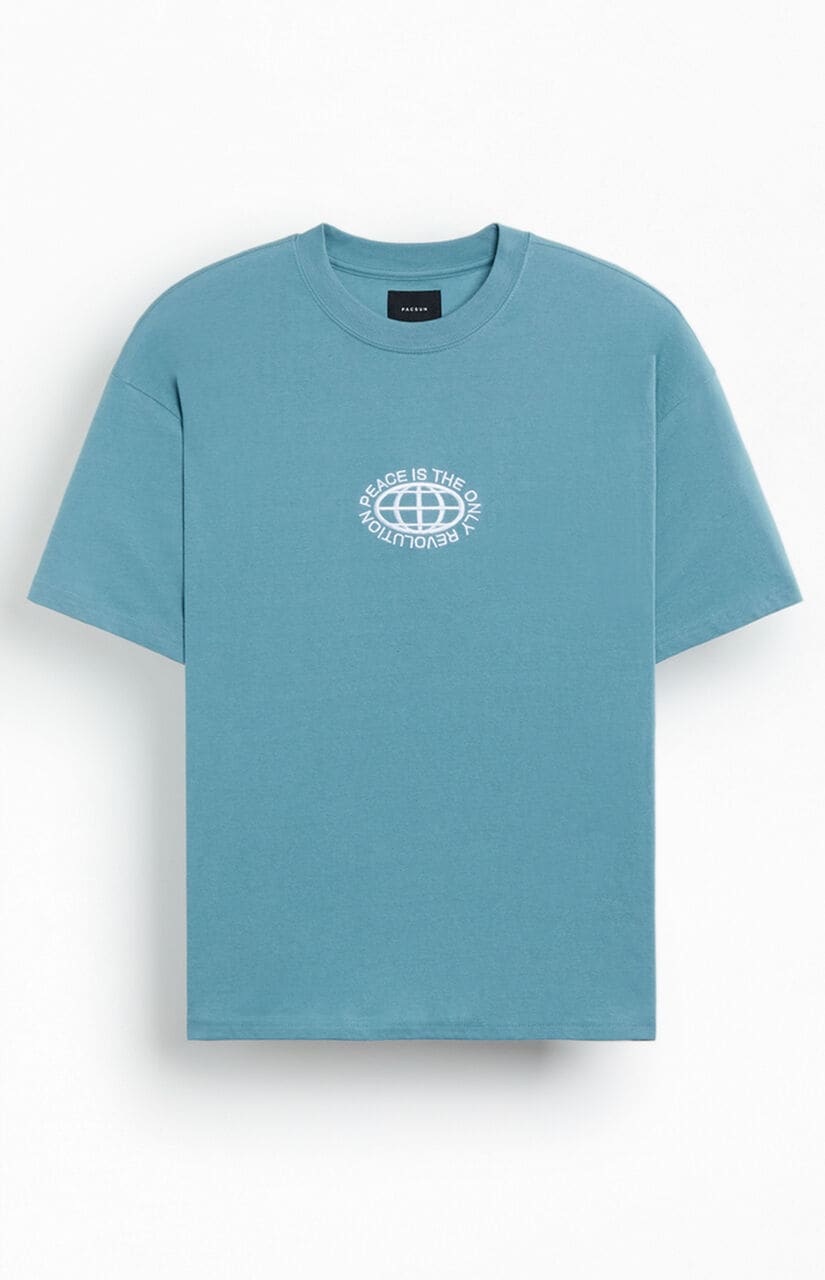 World Peace Embroidered T-Shirt
