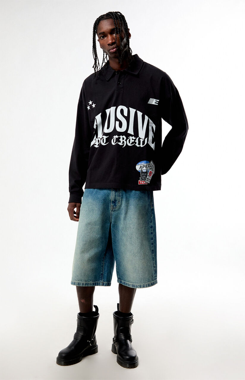 Elusive Pit Crew Long Sleeve Rugby Shirt