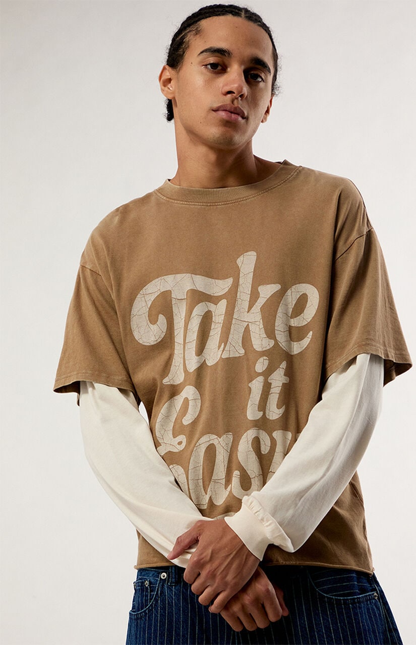 Take It Easy 2fer Long Sleeve Layered T-Shirt