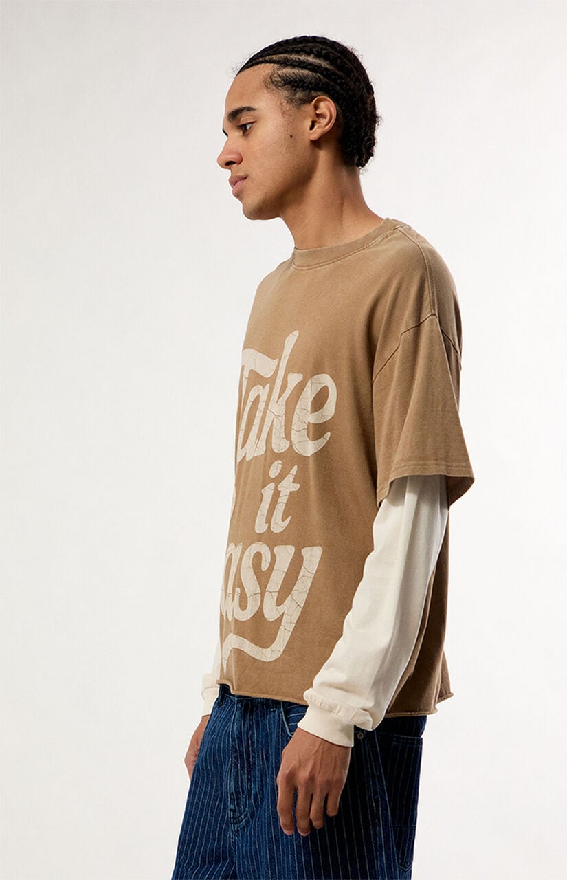 Take It Easy 2fer Long Sleeve Layered T-Shirt