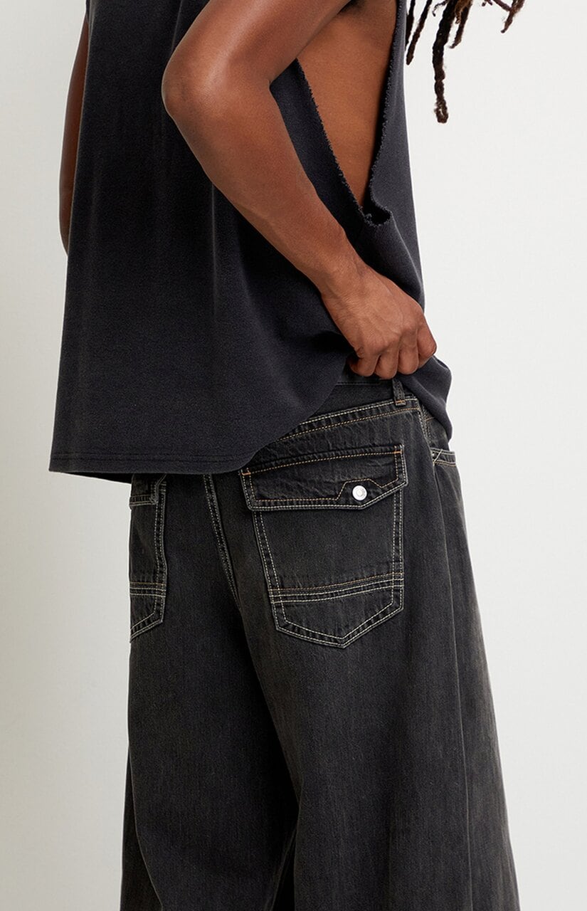 Ryder Ultra Baggy Jeans Vintage Wash Black