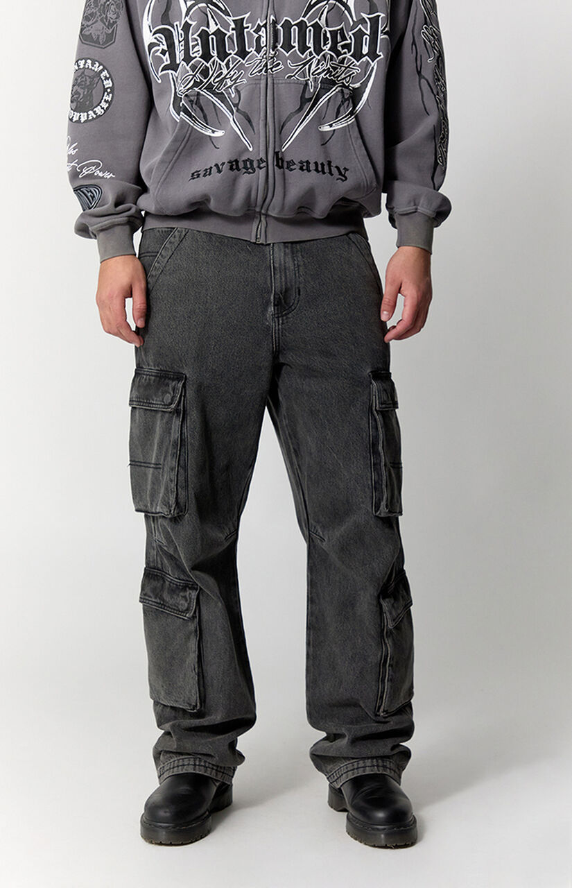 Dylan Baggy Jeans Cargo Black