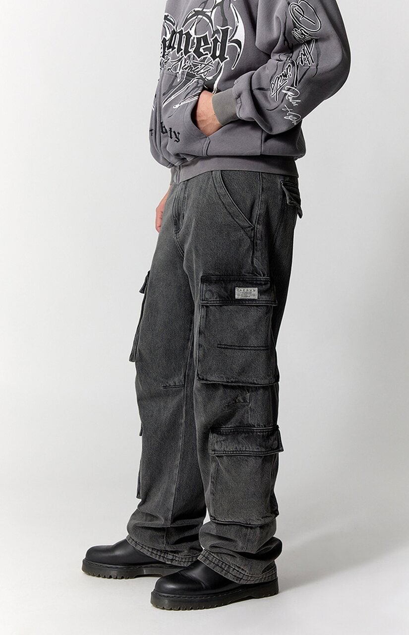 Dylan Baggy Jeans Cargo Black