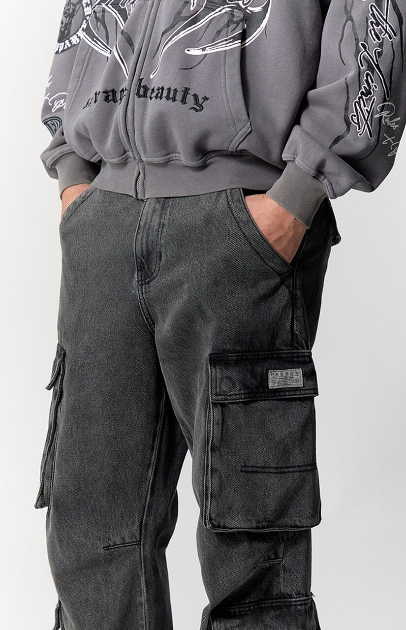Dylan Baggy Jeans Cargo Black