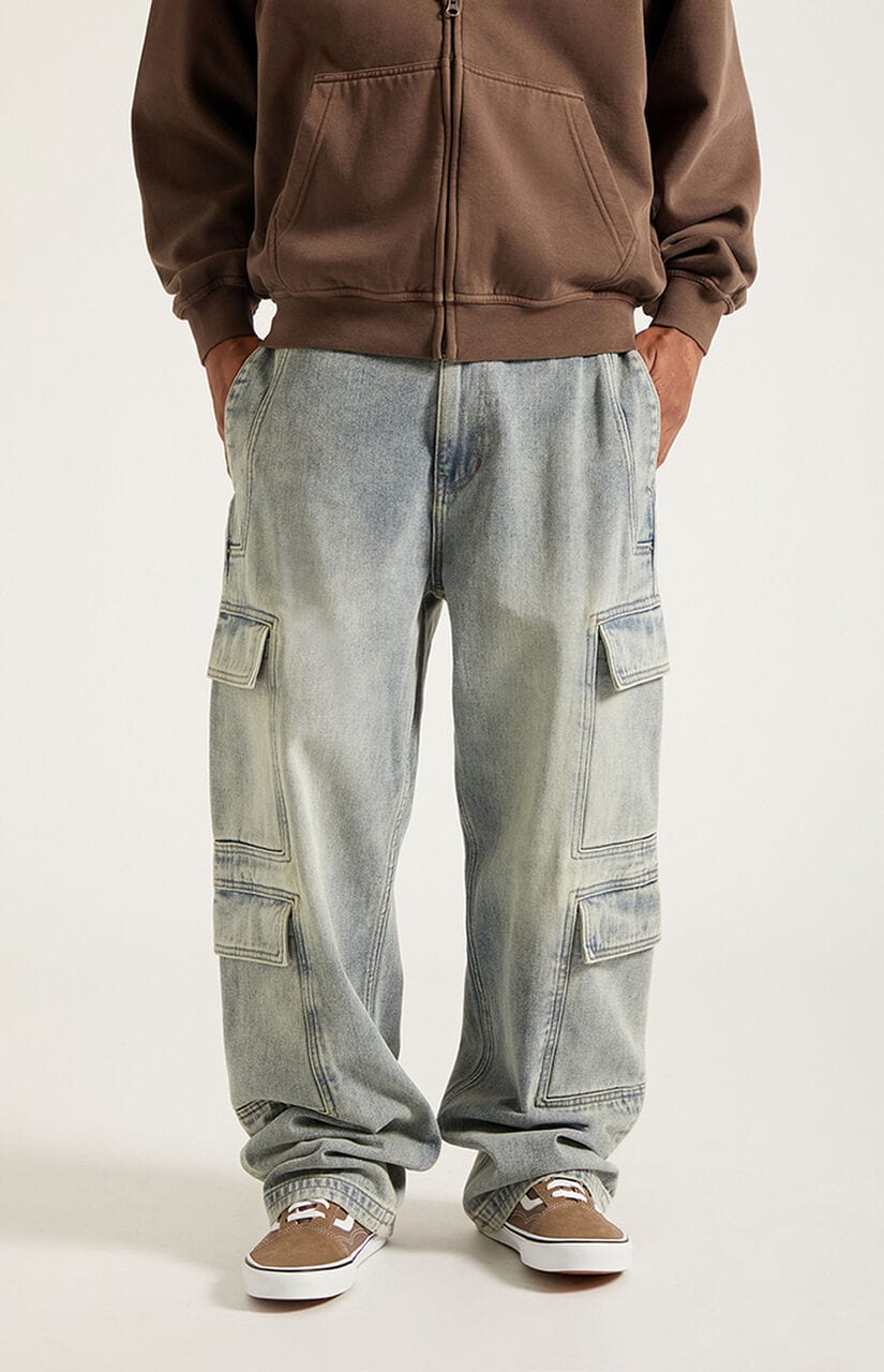 Dylan Baggy Jeans Cargo Medium Blue Tint
