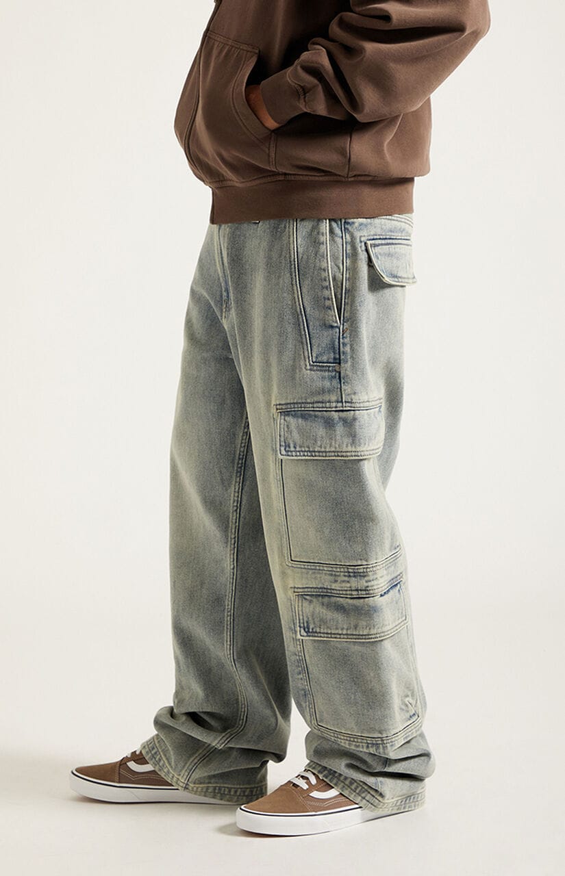 Dylan Baggy Jeans Cargo Medium Blue Tint