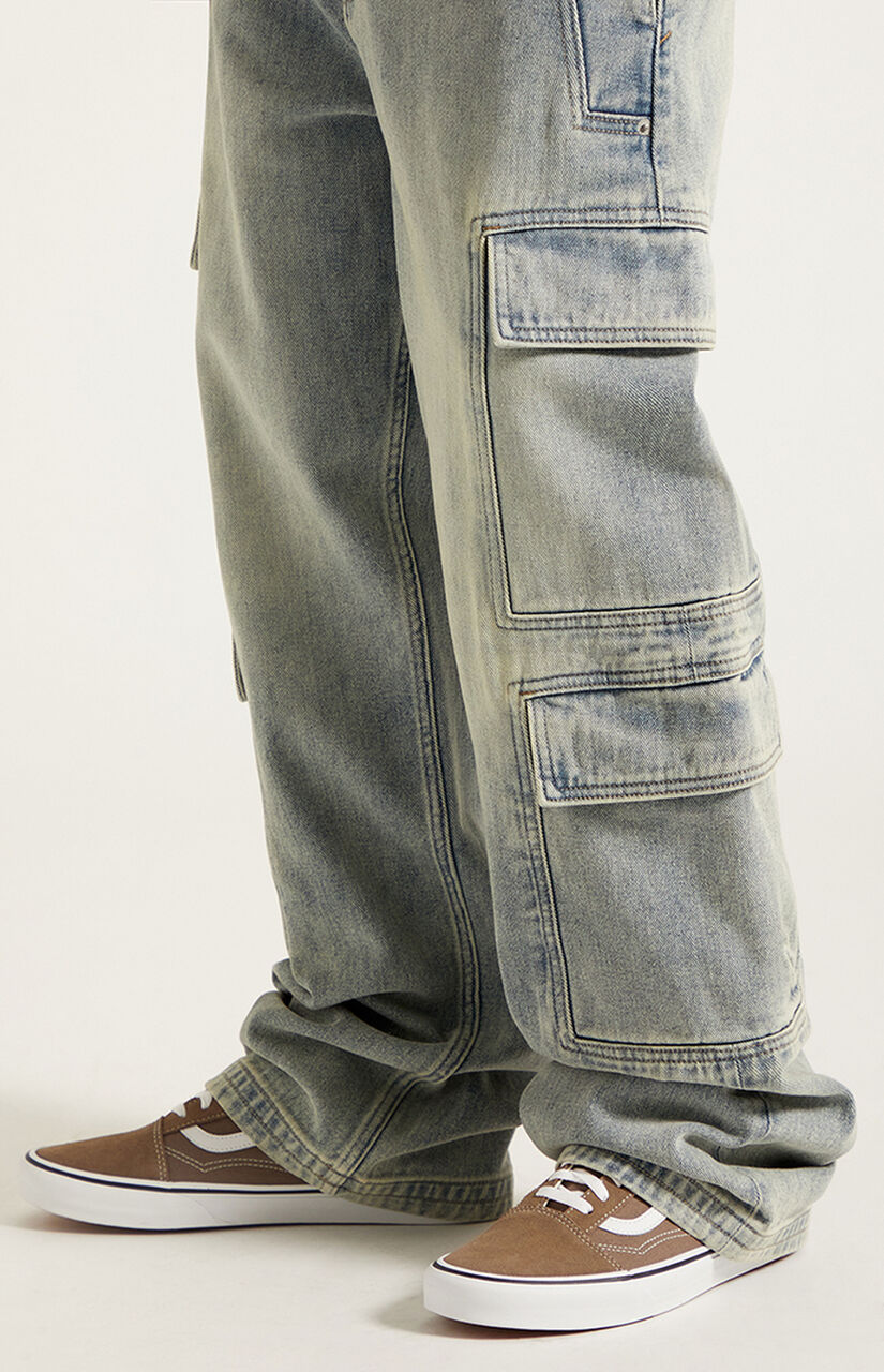 Dylan Baggy Jeans Cargo Medium Blue Tint