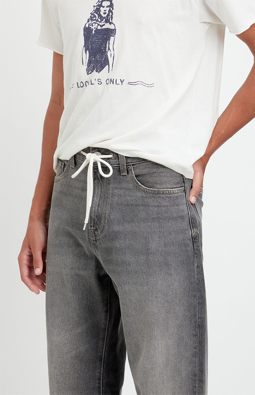 Blake Extreme Baggy Jeans Drawstring Gray