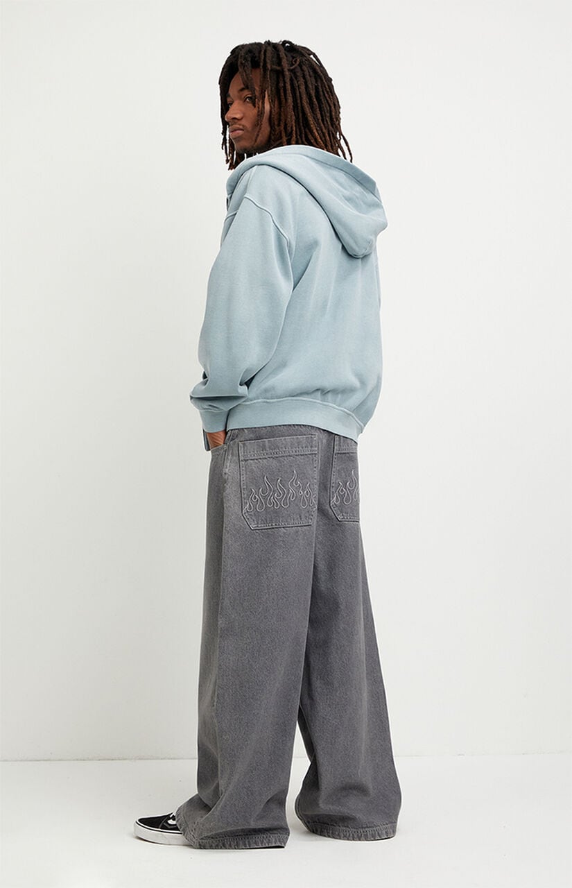 Ryder Ultra Baggy Jeans Flames Gray