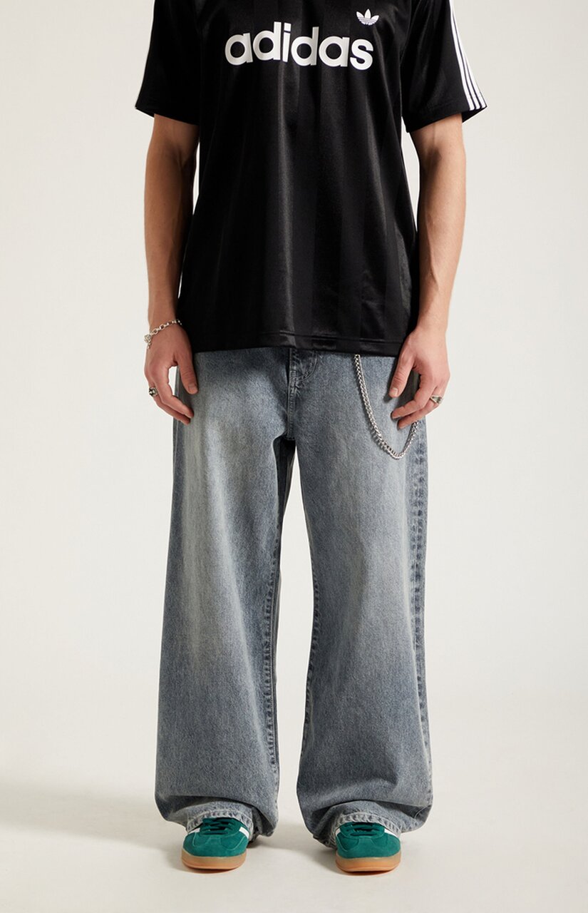 Blake Extreme Baggy Jeans Chain Washed Gray