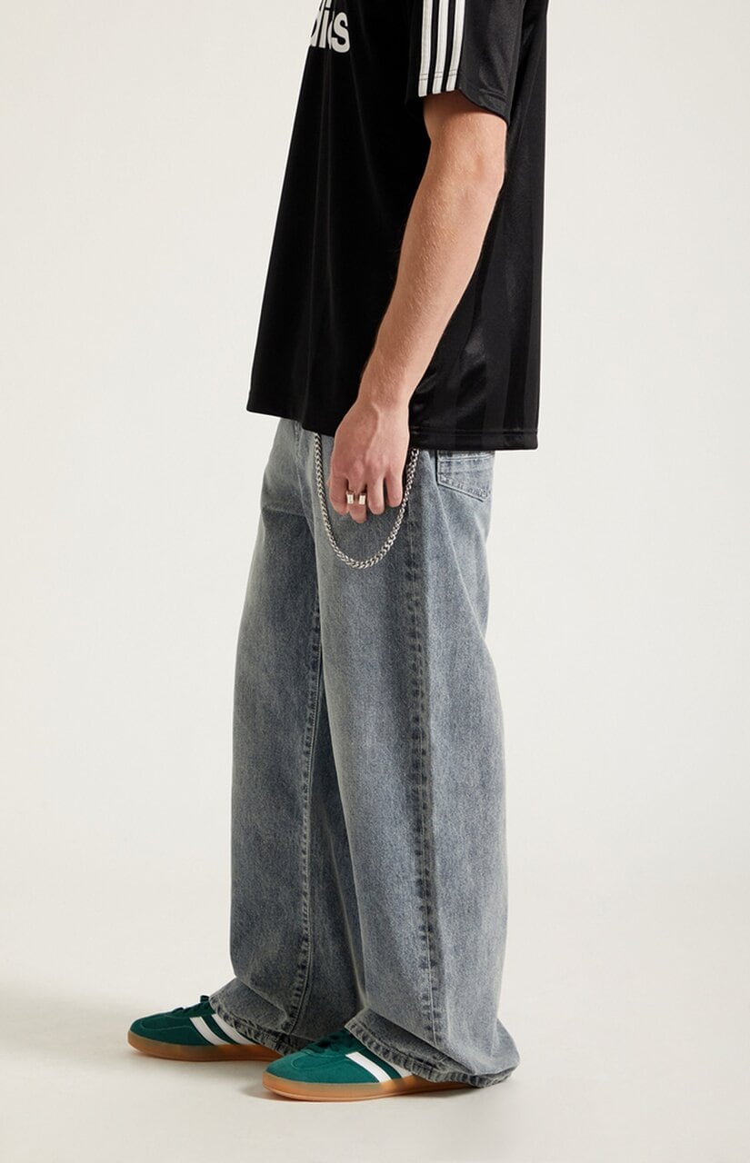 Blake Extreme Baggy Jeans Chain Washed Gray