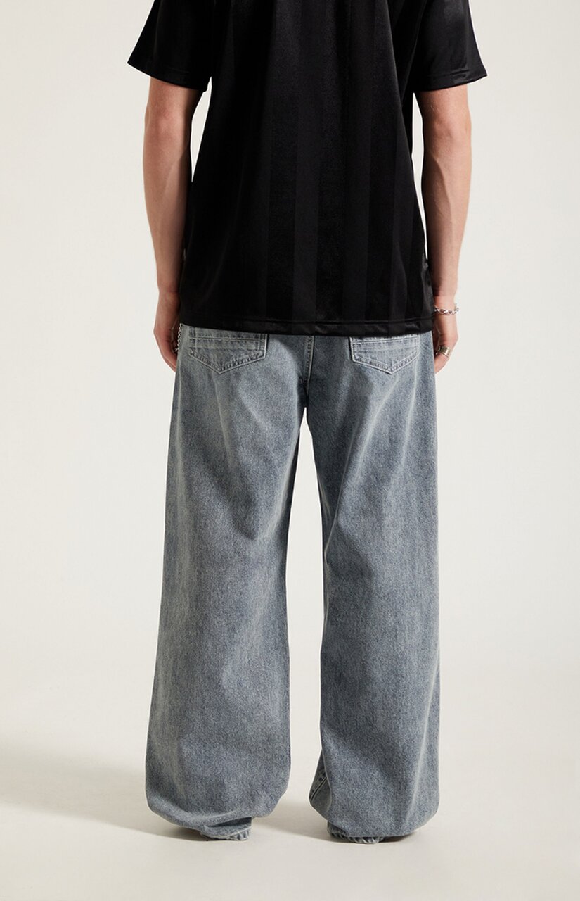 Blake Extreme Baggy Jeans Chain Washed Gray