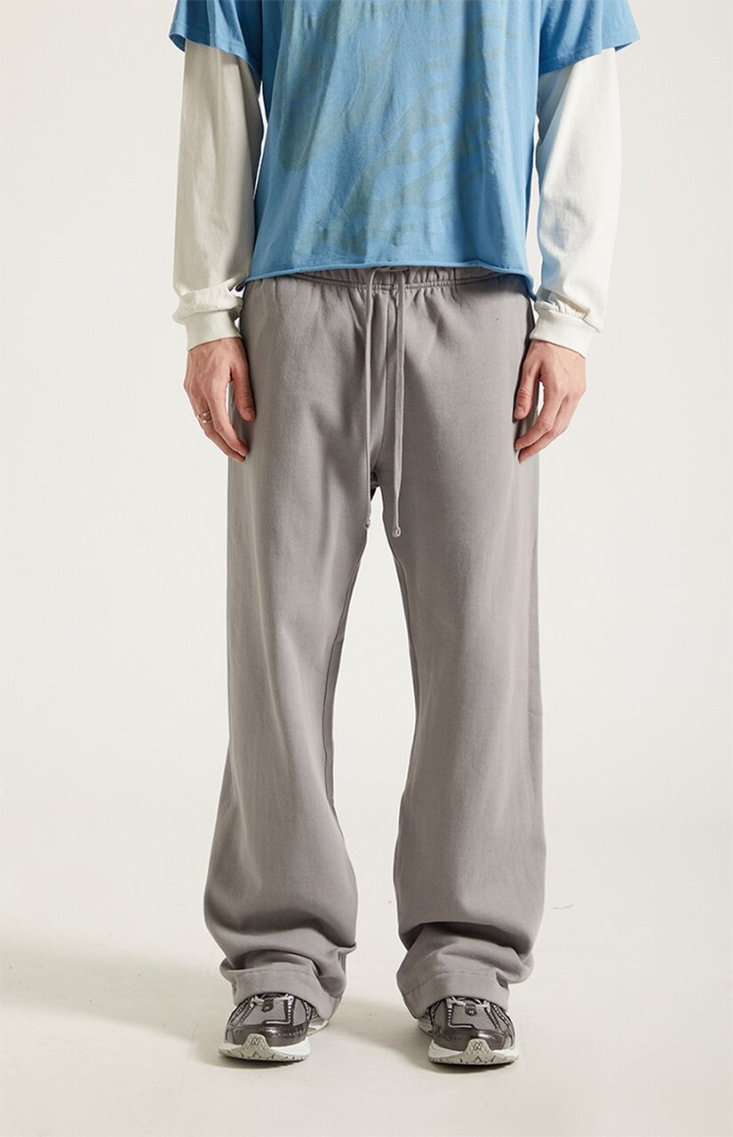Light Gray Fleece Extreme Baggy Sweatpants