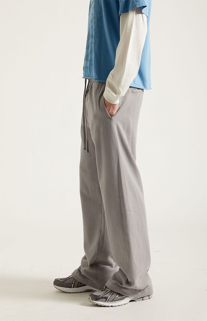 Light Gray Fleece Extreme Baggy Sweatpants