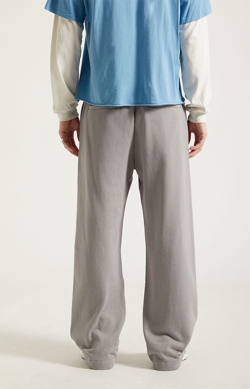 Light Gray Fleece Extreme Baggy Sweatpants