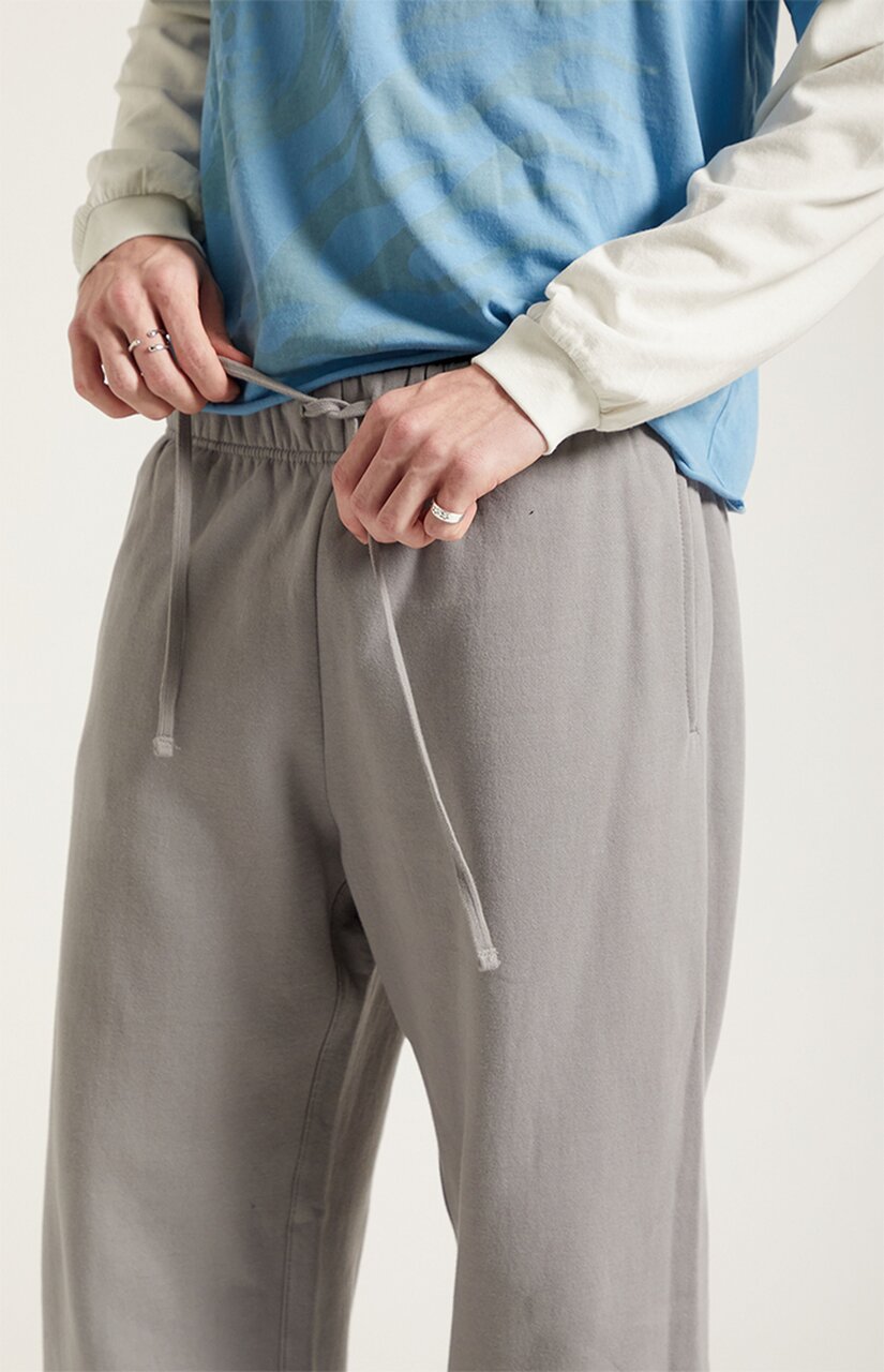 Light Gray Fleece Extreme Baggy Sweatpants