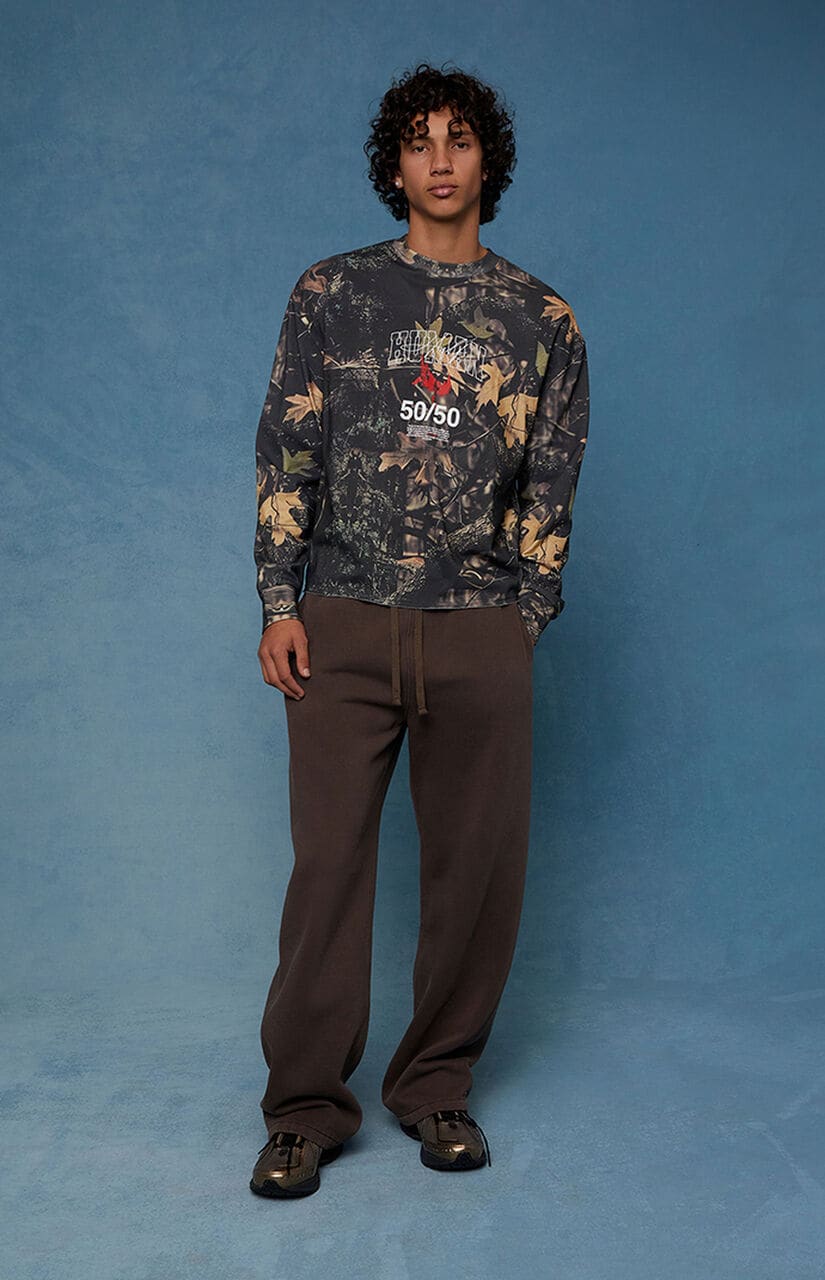 Brown Fleece Extreme Baggy Sweatpants