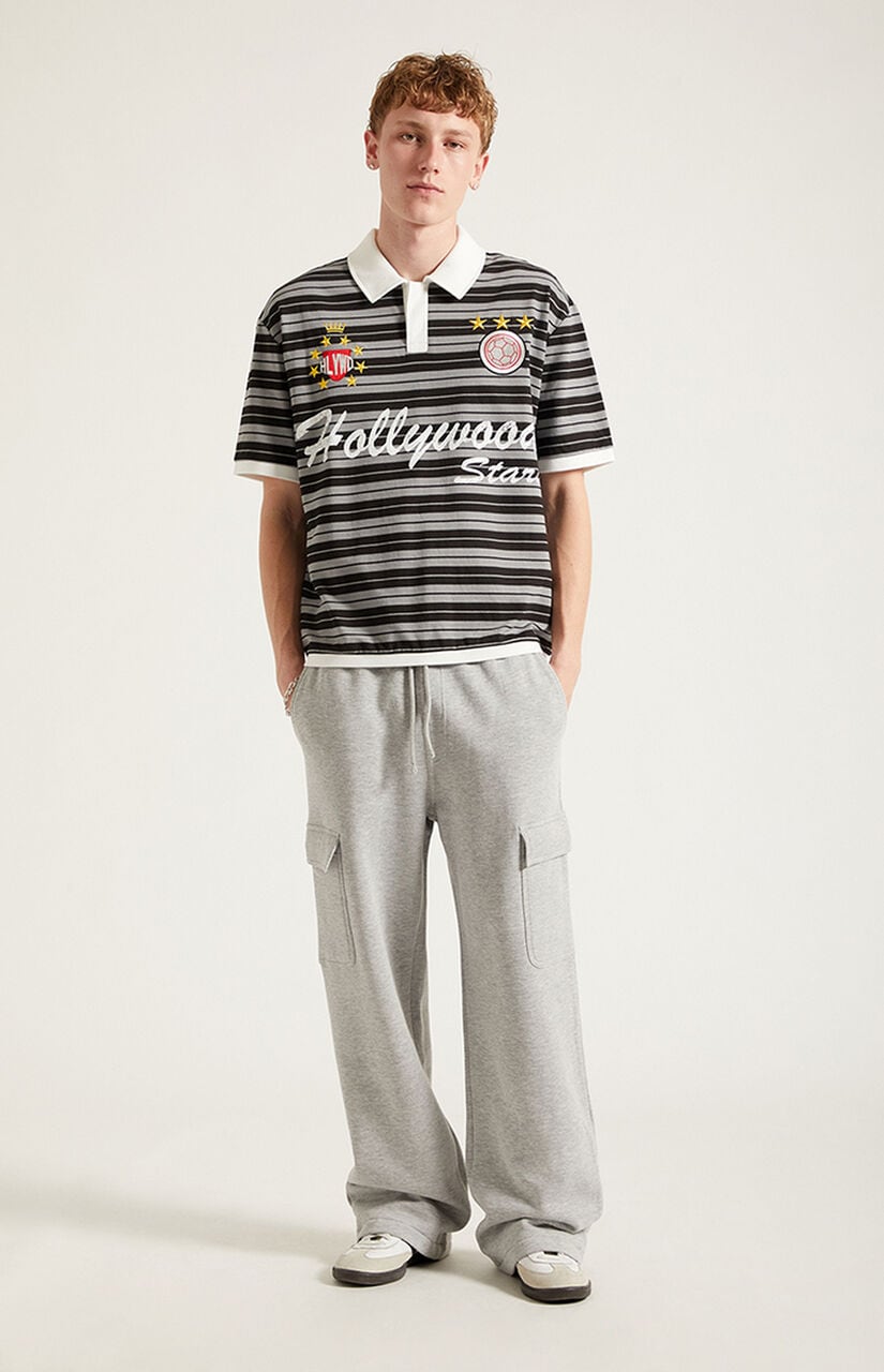Gray Fleece Extreme Baggy Cargo Sweatpants