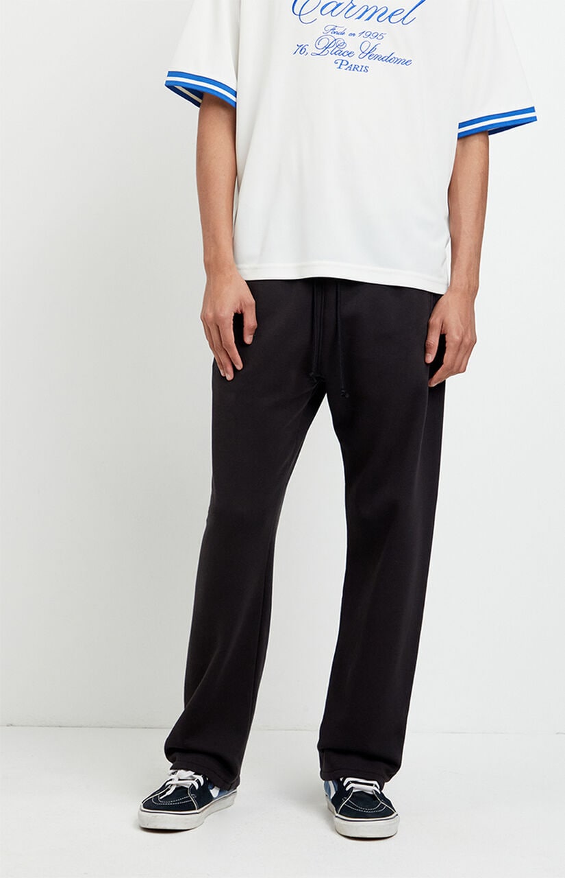Black Johnny Fleece Straight Sweatpants
