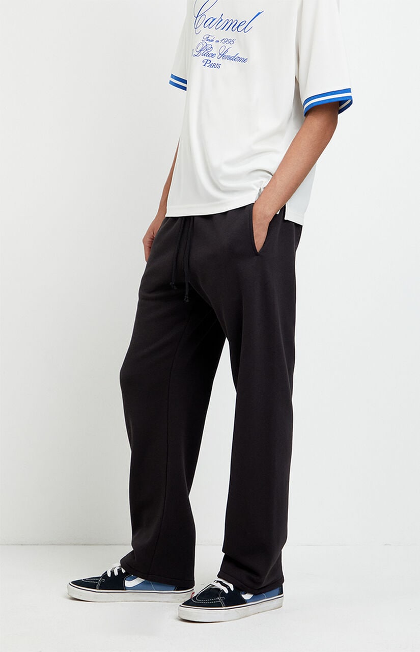 Black Johnny Fleece Straight Sweatpants