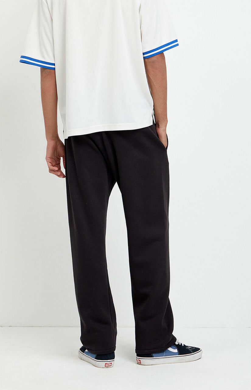 Black Johnny Fleece Straight Sweatpants