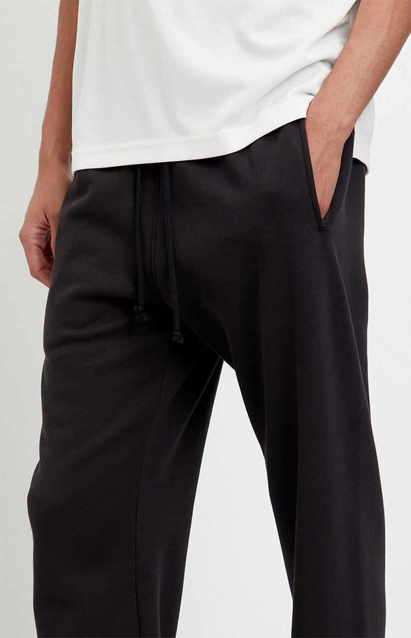 Black Johnny Fleece Straight Sweatpants