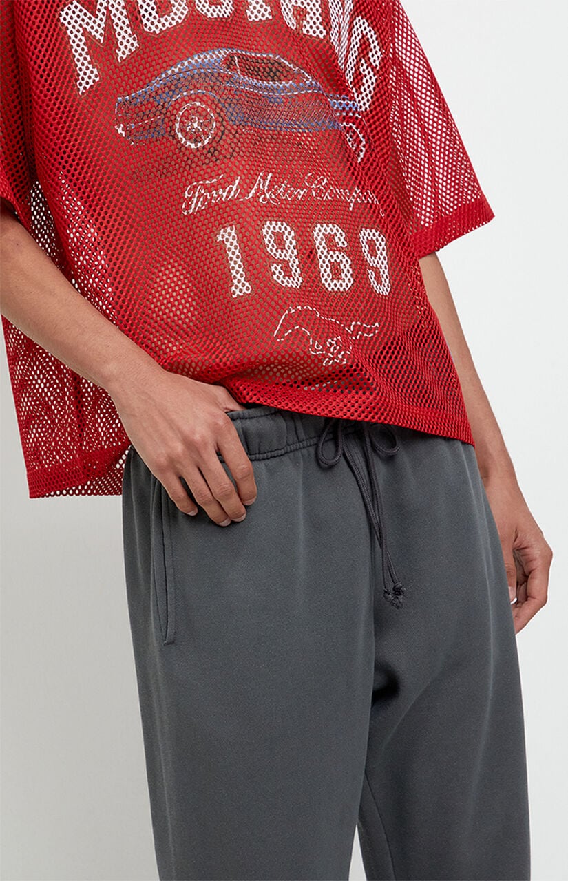 Washed Black Johnny Fleece Straight Sweatpants