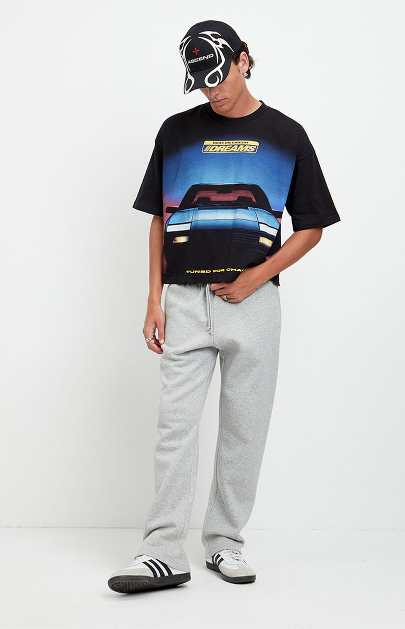 Gray Johnny Fleece Straight Sweatpants