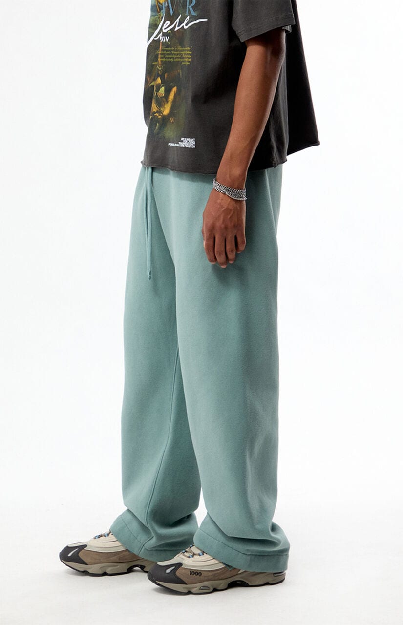 Blue Fleece Extreme Baggy Sweatpants