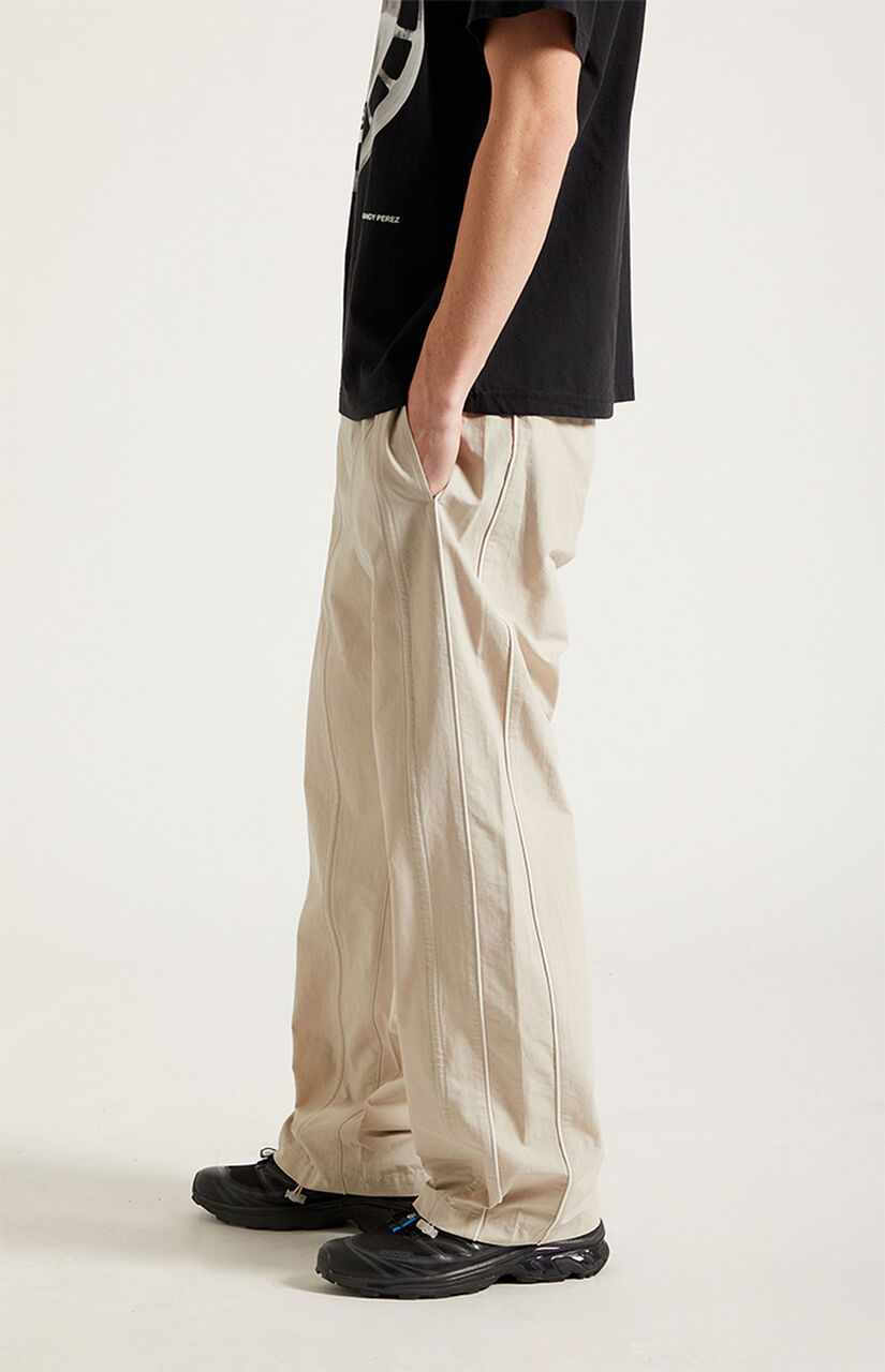 Gray Baggy Track Pants