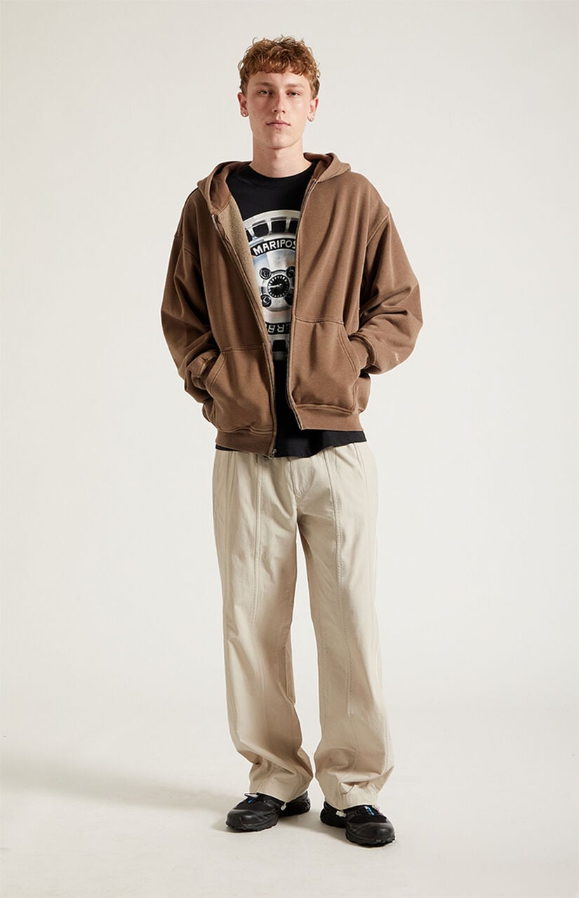 Gray Baggy Track Pants