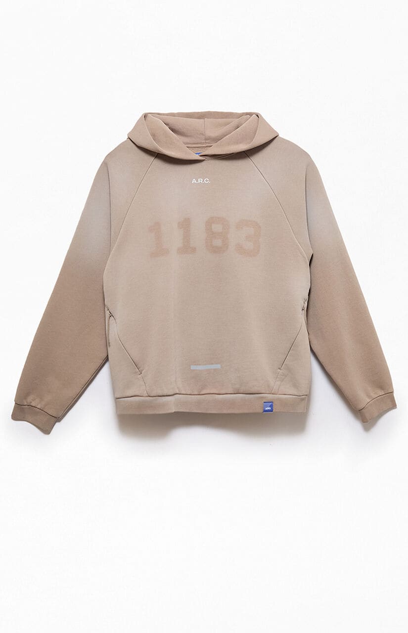 1183 Khaki Vintage Wash Heavyweight Raglan Oversized Fleece Hoodie