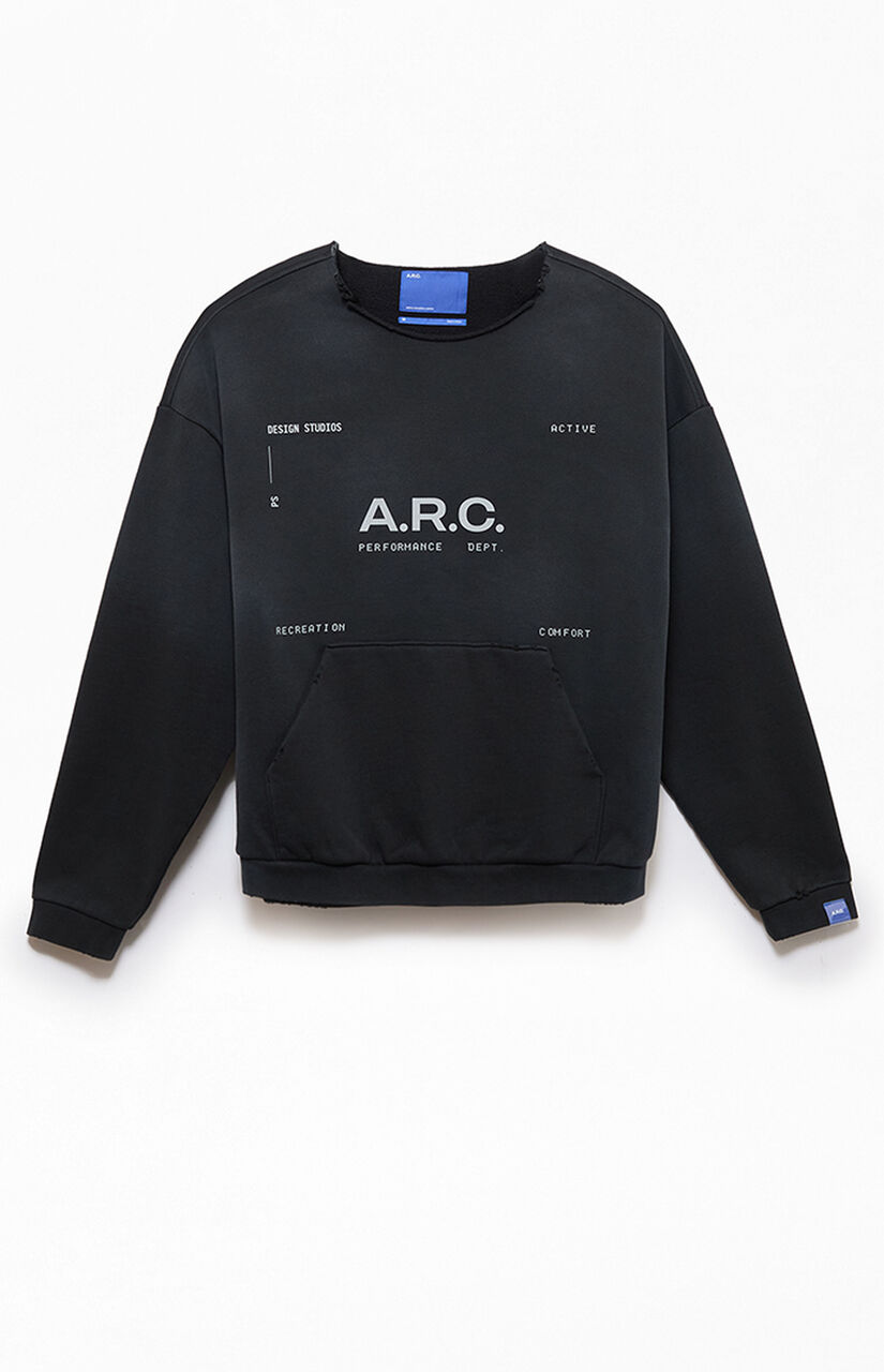 Black Vintage Wash Heavyweight Fleece Cutoff Sweatshirt