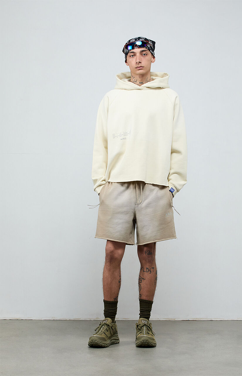 Active Khaki Cutoff Fleece Sweat Shorts