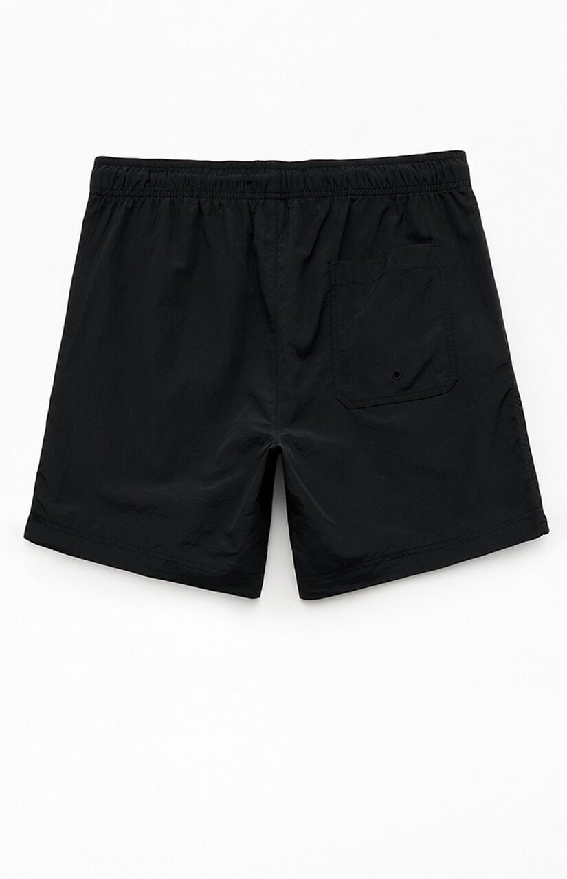 Black Collegiate 6.5" Swim Trunks