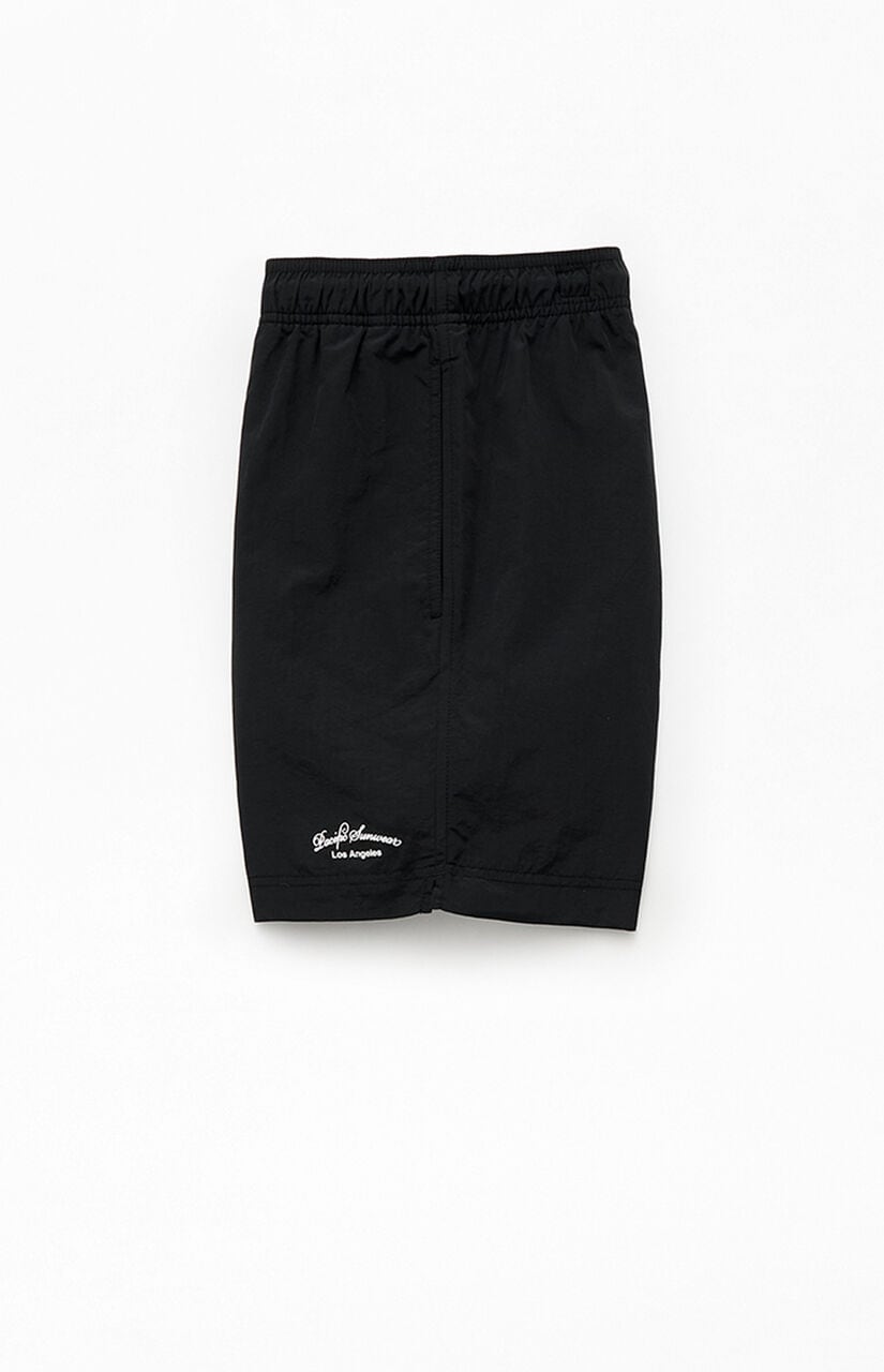 Black Collegiate 6.5" Swim Trunks