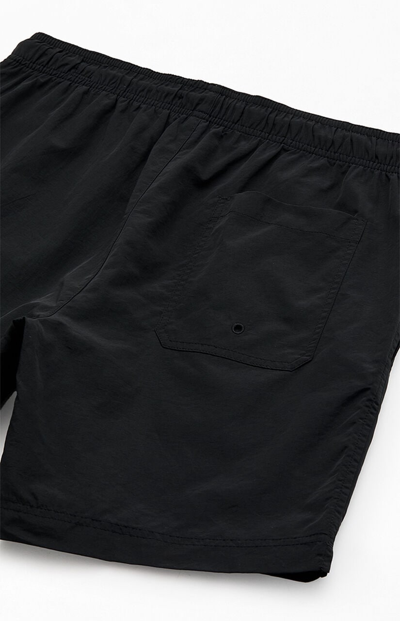 Black Collegiate 6.5" Swim Trunks