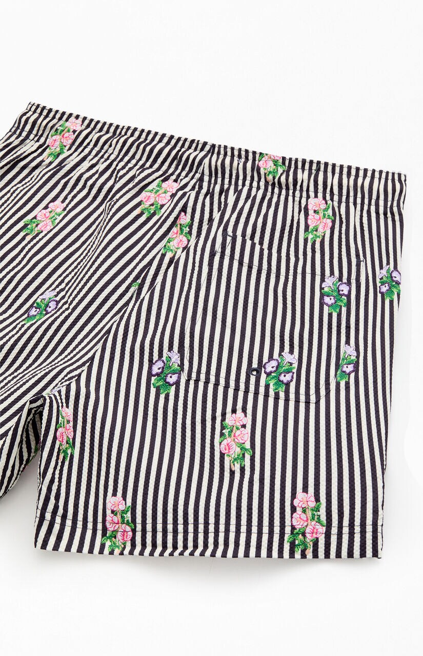 Bouquet Striped 4.5" Swim Trunks