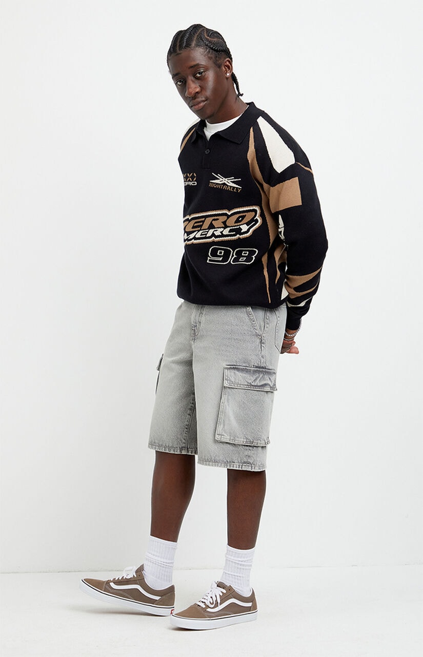 Austin Extreme Baggy Jean Shorts Cargo Gray