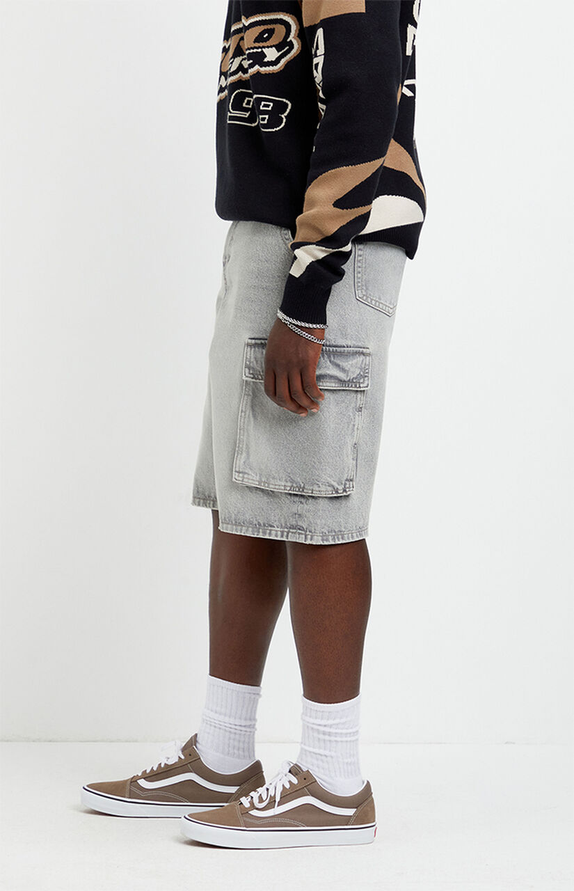 Austin Extreme Baggy Jean Shorts Cargo Gray