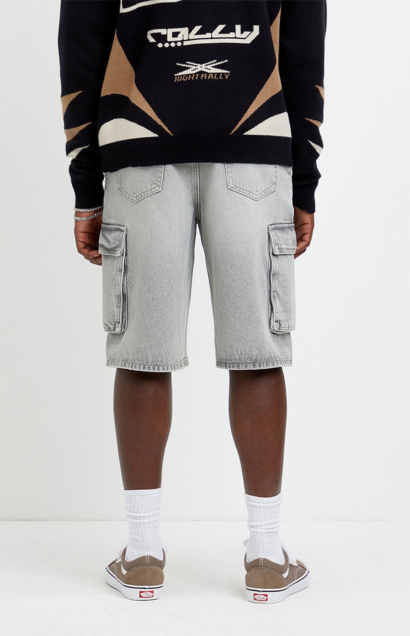 Austin Extreme Baggy Jean Shorts Cargo Gray