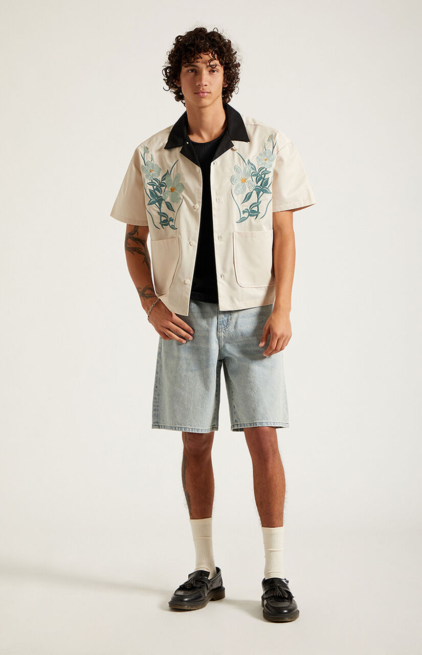 Parker Baggy Jean Shorts Light Blue Tint