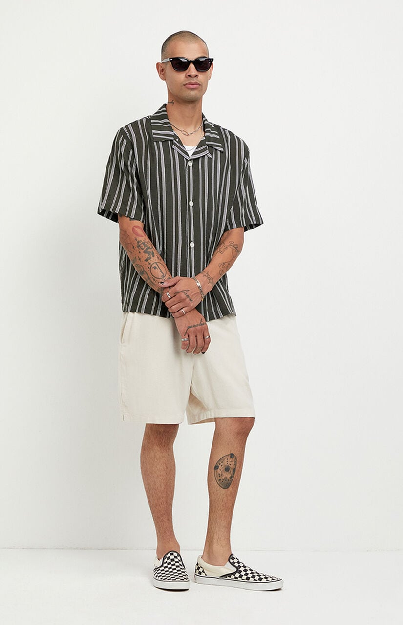 Cream Linen Shorts