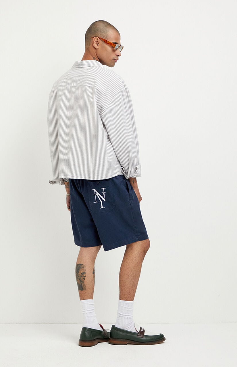 NY Embroidered Russel Volley Shorts