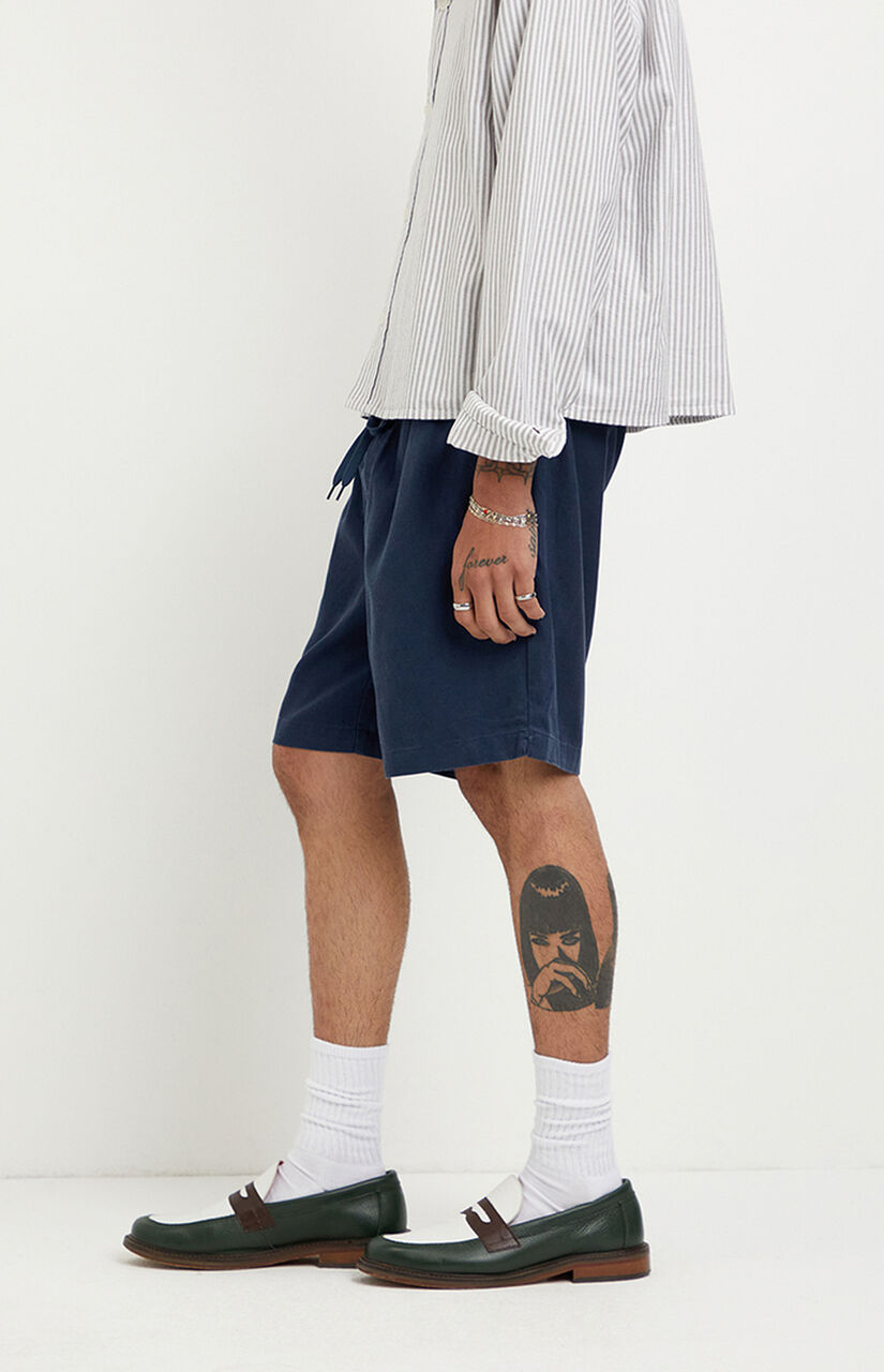NY Embroidered Russel Volley Shorts